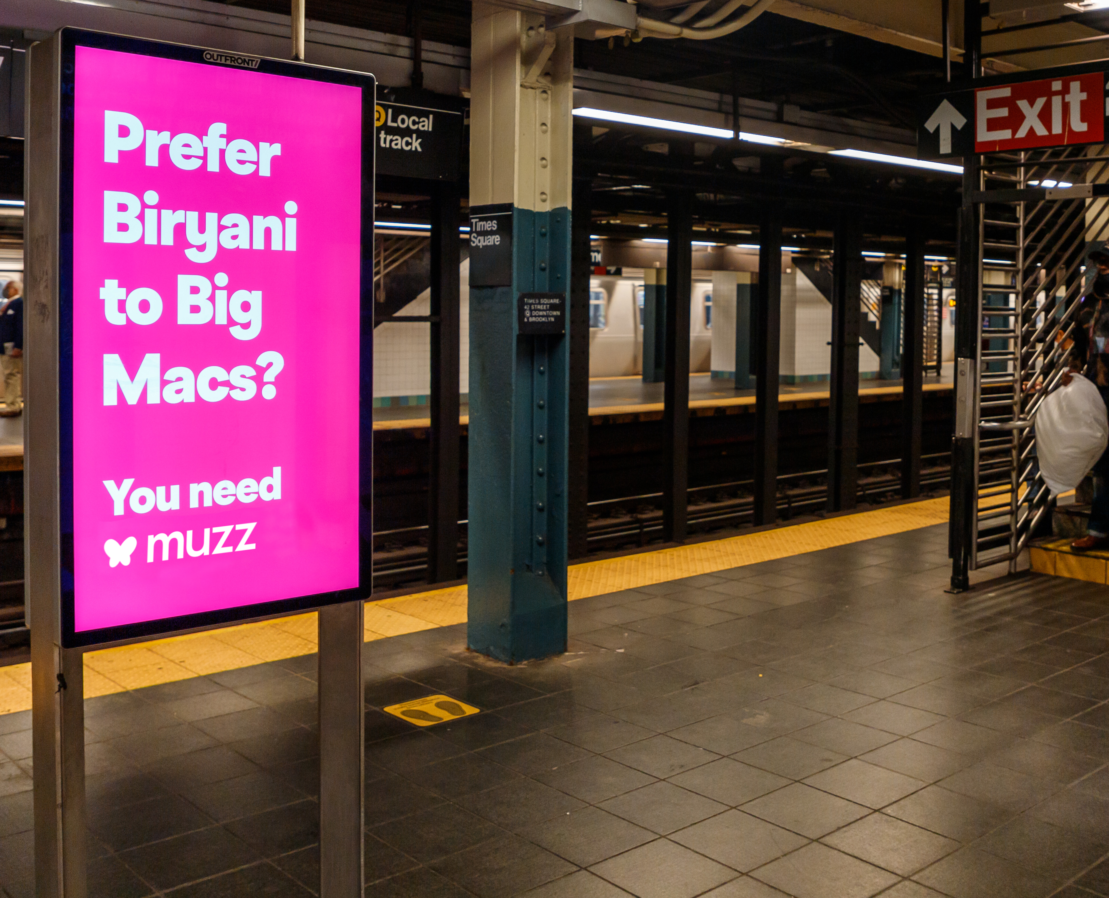 Muzz ad in subway