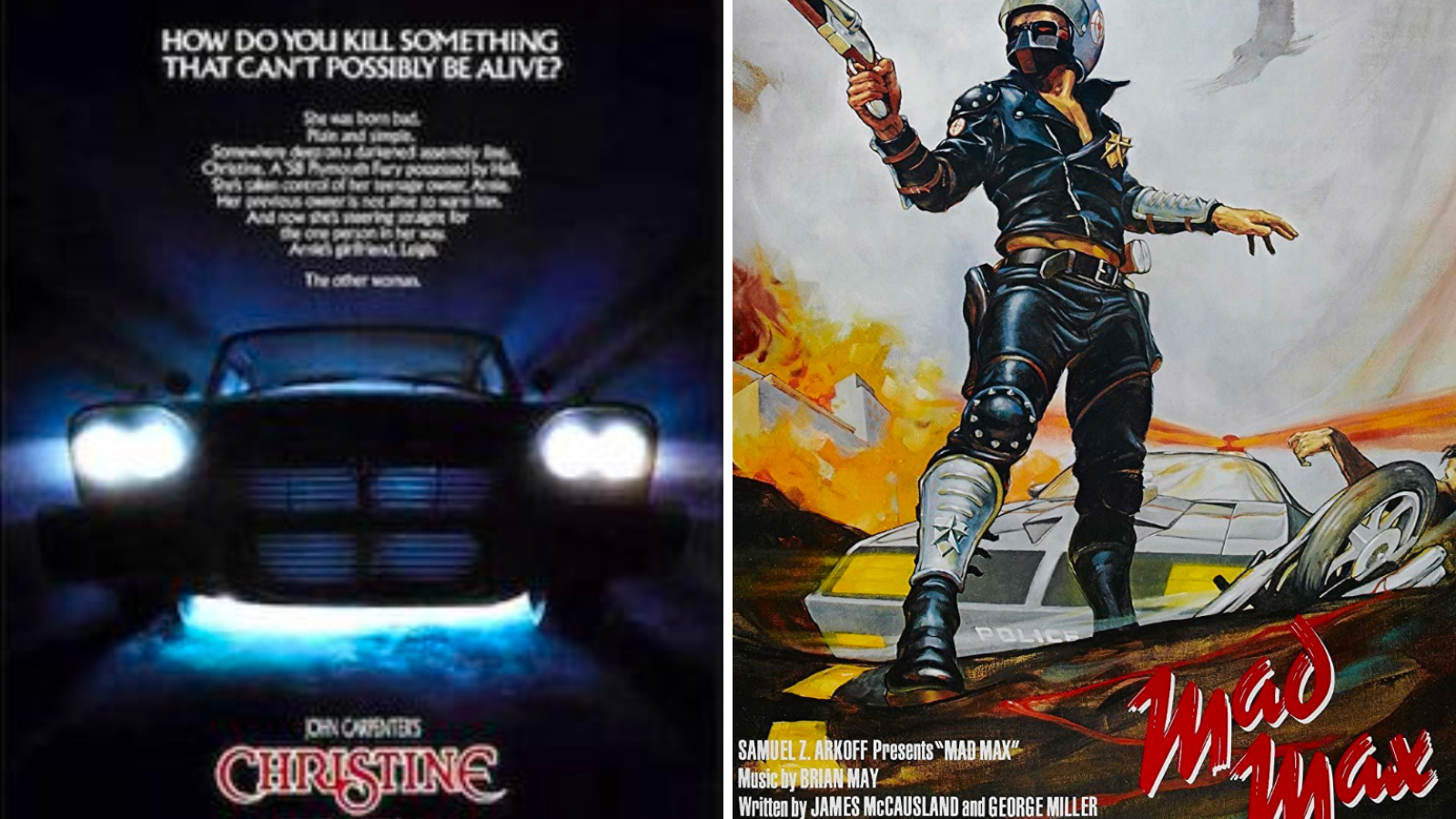Christine and Mad Max posters