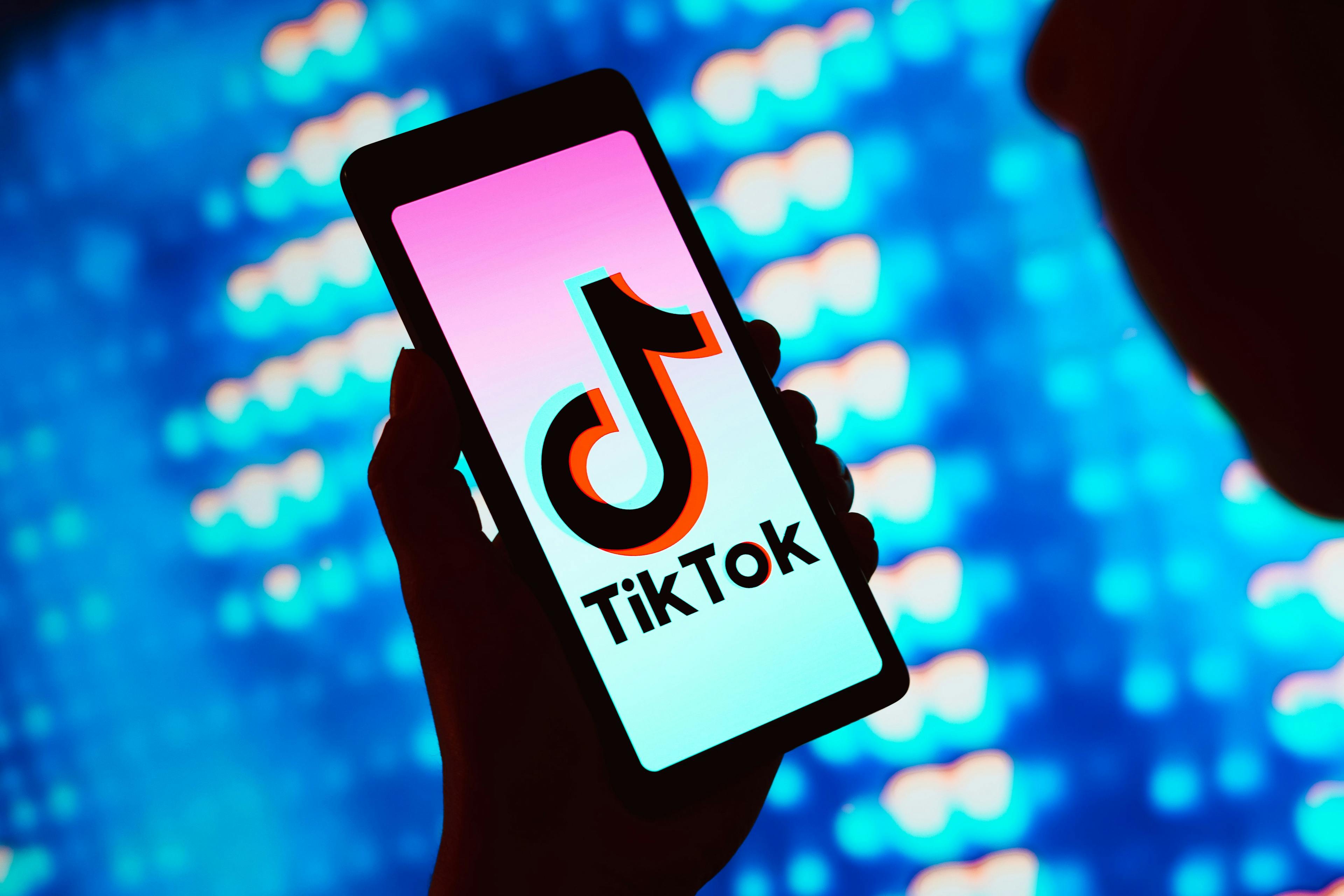 TikTok logo on a mobile screen