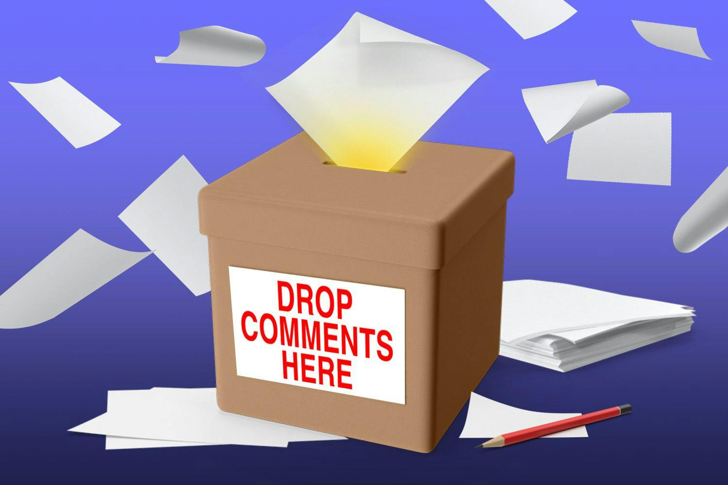 a box that says "Drop comments here"